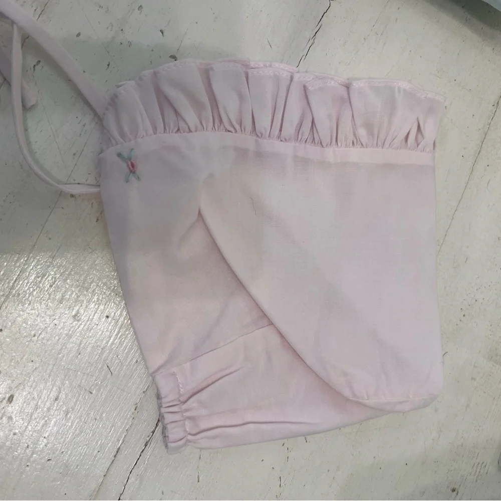 Pink Ruffled Bonnet - Picture 3 of 3